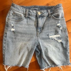 Long Denim Shorts